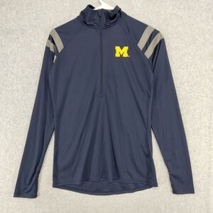 Pro Edge Michigan Ladies Shirt Size Small 4/6 Long Sleeve 1/2 Zip Front Active